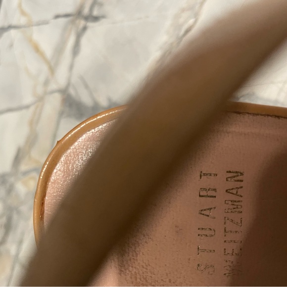 Stuart Weizman Nude 12 Patent Wedges - Picture 5 of 6